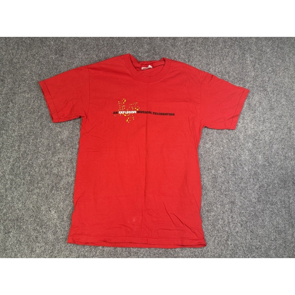 Vintage 90's Blast An Explosive Musical Celebration T-Shirt Size Small Red